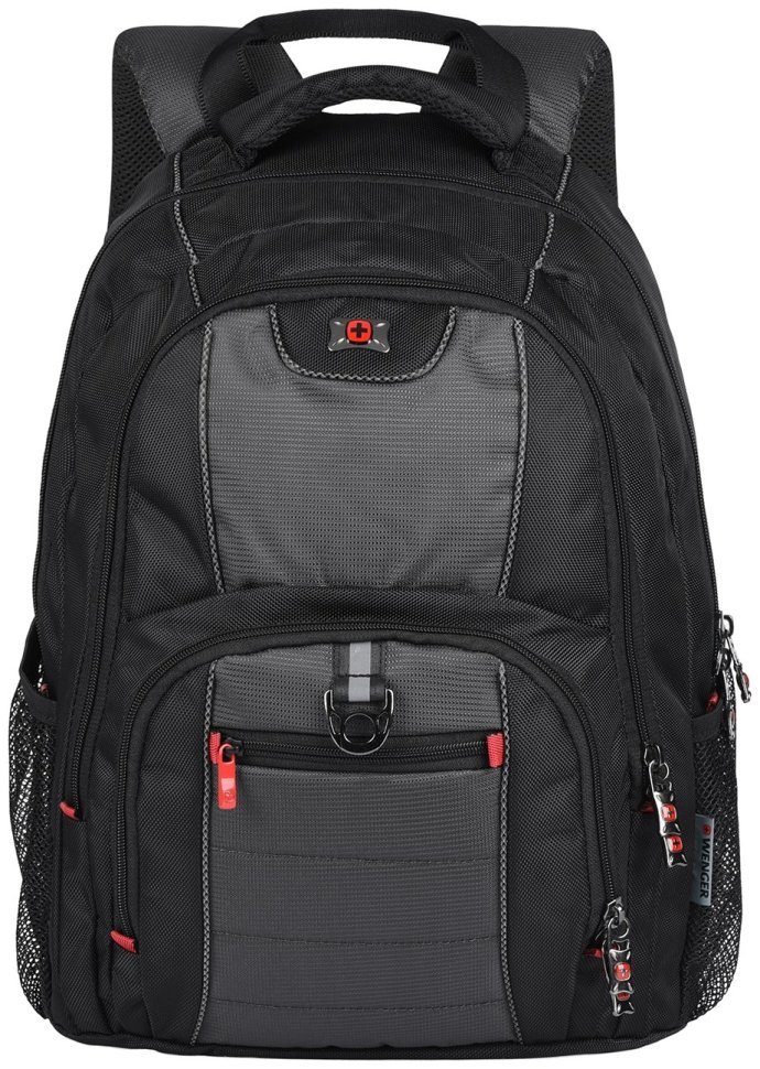 Городской рюкзак из текстиля для ноутбука до 16" Wenger Pillar черно-серого цвета 103470 modnotak фото №3