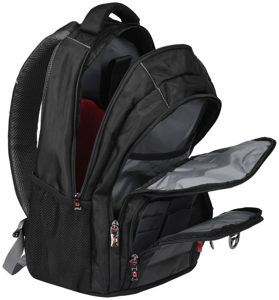 Городской рюкзак из текстиля для ноутбука до 16" Wenger Pillar черно-серого цвета 103470 modnotak фото №7