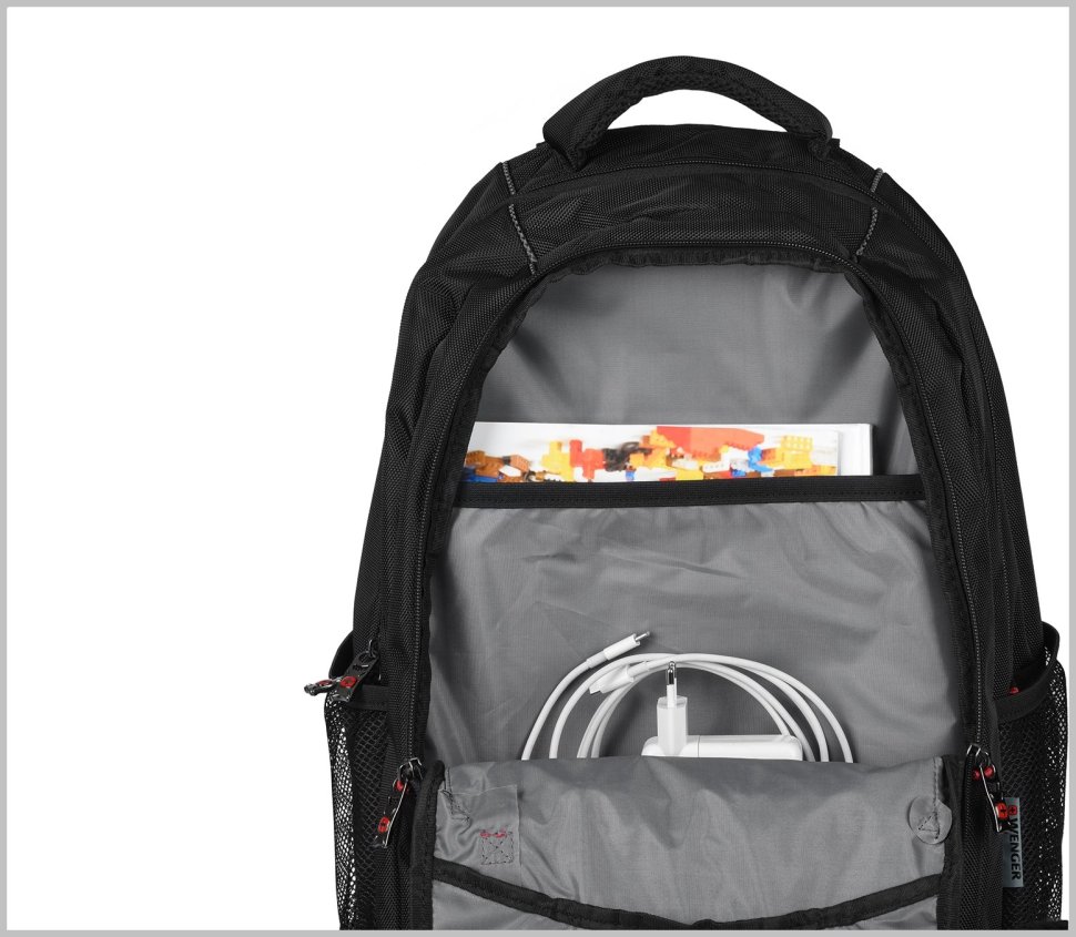 Городской рюкзак из текстиля для ноутбука до 16" Wenger Pillar черно-серого цвета 103470 modnotak фото №10