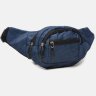 Недорогая поясная сумка-бананка из текстиля синего цвета Monsen (22120) - 3