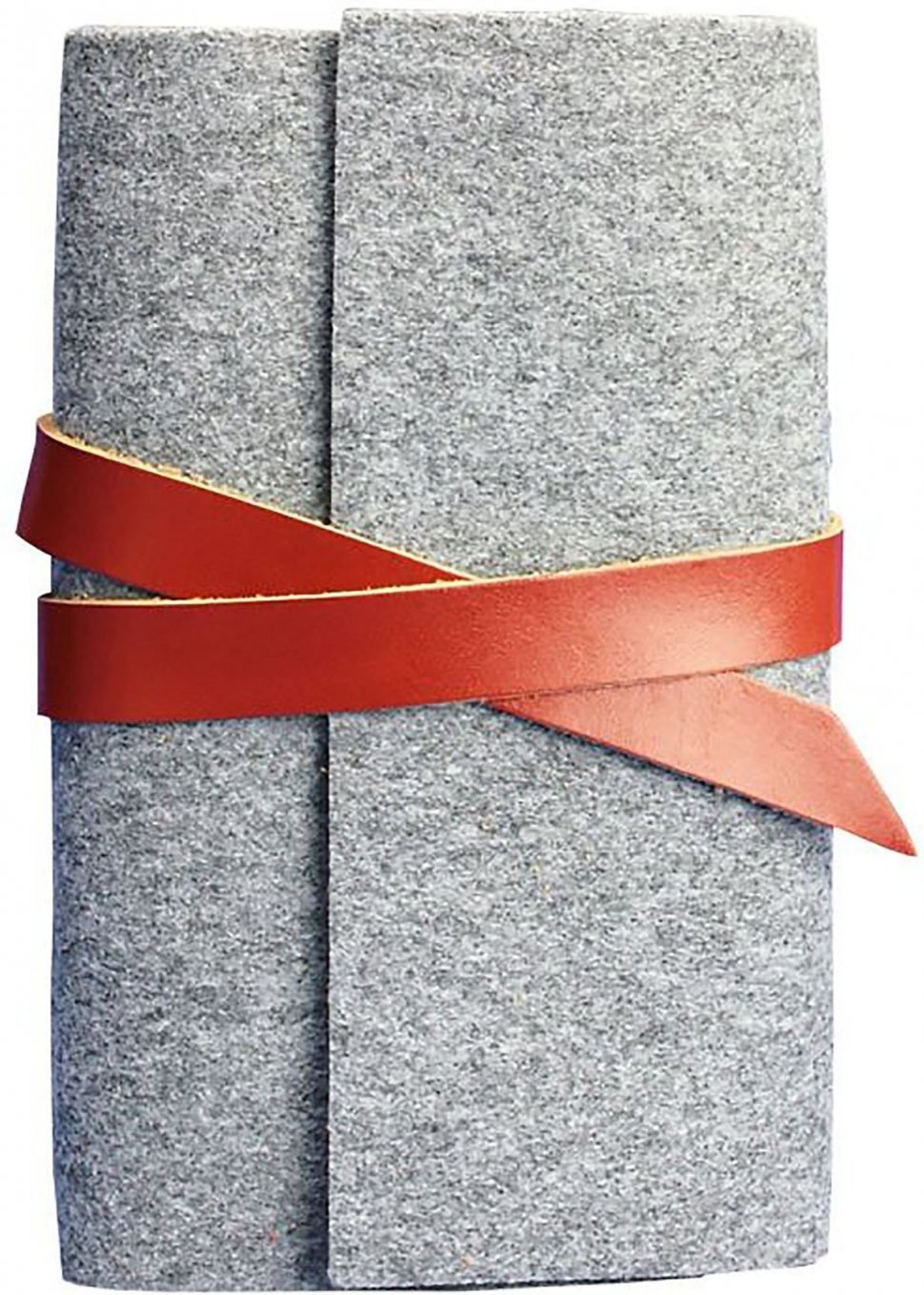 Фетровый блокнот (Софт-бук) с кожаными коричневыми вставками BlankNote (13670)