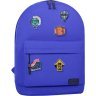 Яскравий синій рюкзак для підлітка з текстилю з липучками Bagland (53870) - 1