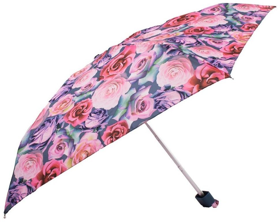Мини-зонт женский Fulton L501 Tiny-2 Powder Rose (механика, складной, розового цвета с цветочным принтом) 93970 modnotak фото №3