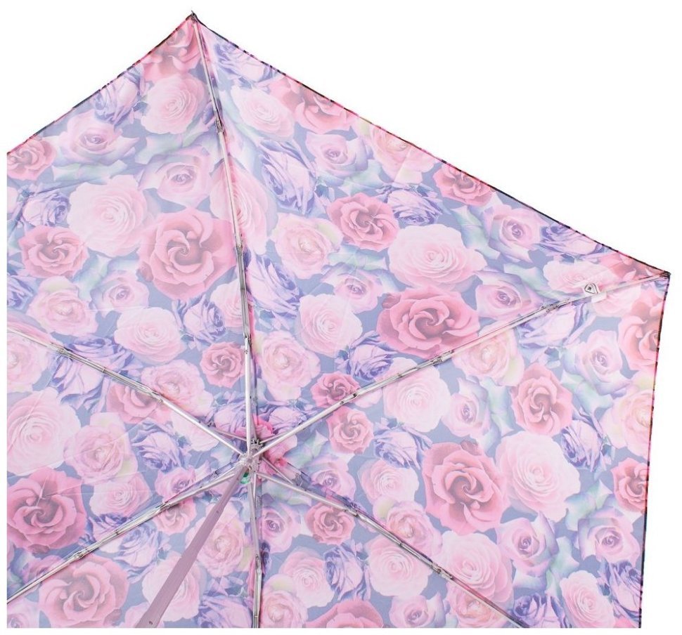 Мини-зонт женский Fulton L501 Tiny-2 Powder Rose (механика, складной, розового цвета с цветочным принтом) 93970 modnotak фото №4