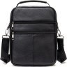 Кожаная мужская сумка-барсетка классического типа в черном цвете Vintage (20347) - 2