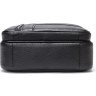 Кожаная мужская сумка-барсетка классического типа в черном цвете Vintage (20347) - 6