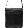 Повседневная мужская сумка на плечо из черной кожи с клапаном Borsa Leather (21920) - 2