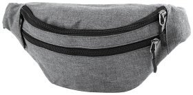 Мужская сумка-бананка из качественного текстиля Bordlite JBBB серого цвета 94270