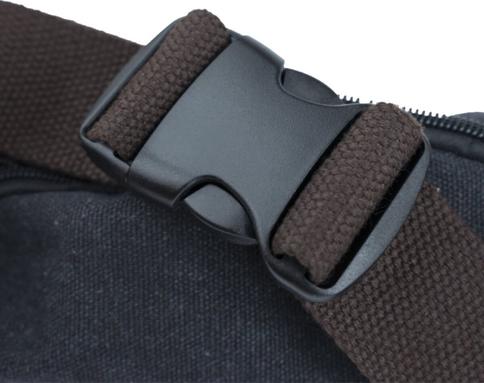 Модная поясная сумка из текстиля черного цвета Vintage (20085) фото №10 Модная поясная сумка из текстиля черного цвета Vintage (20085) modnotak фото №10