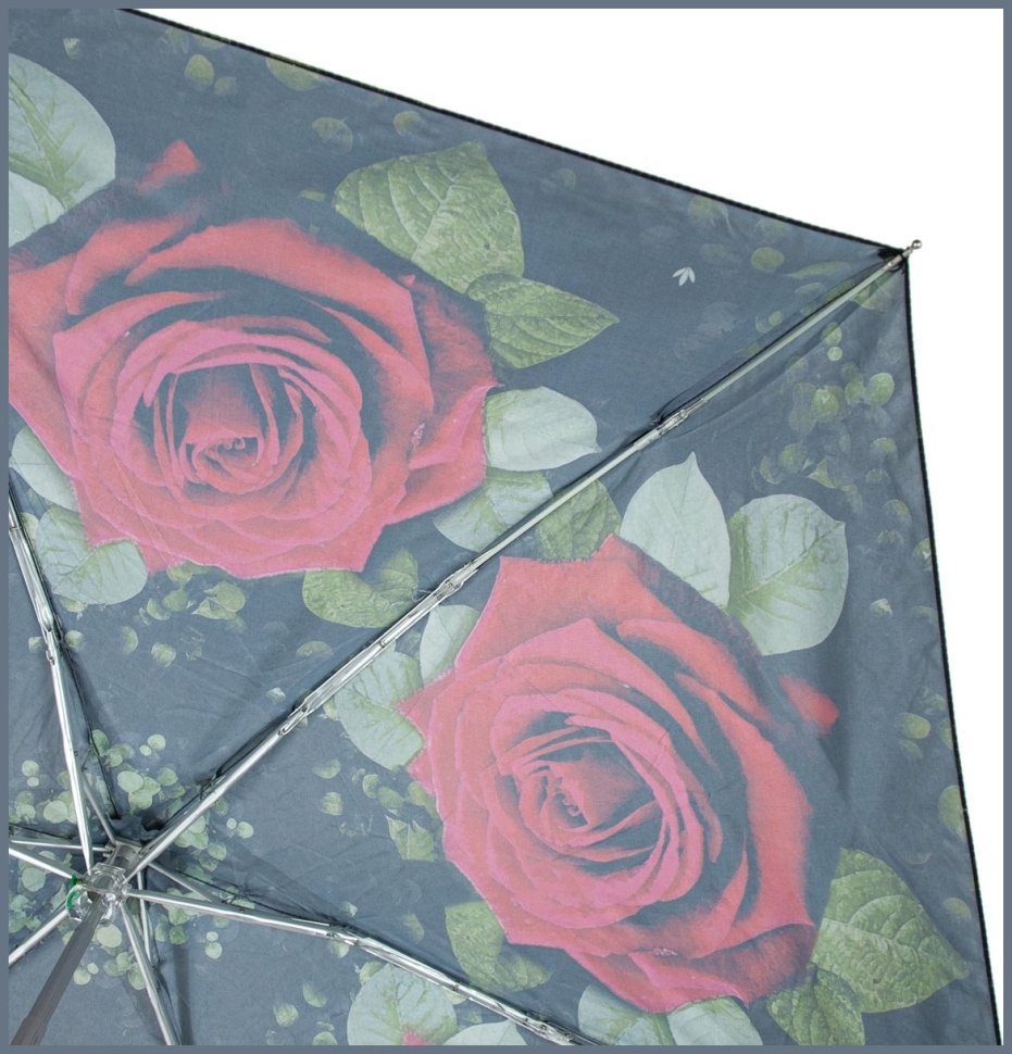 Женский складной зонт Fulton L501-041635 Huge Rose (механика, принт розы, деревянная ручка) 94370 modnotak фото №11