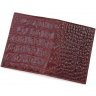Красная обложка для автодокументов из натуральной кожи под крокодила KARYA (096-016) - 4