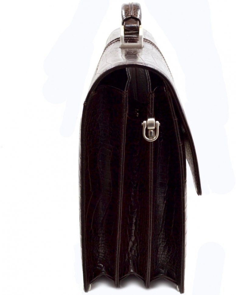 Модний чоловічий портфель з натуральної шкіри під крокодила Desisan (317-19)