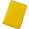 Желтая обложка для пластикового паспорта из натуральной кожи ST Leather (17798) - 1
