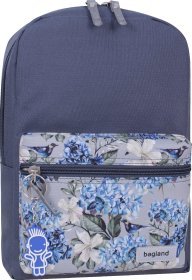 Серый женский городской рюкзак из текстиля с принтом Bagland (55570)