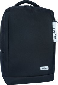 Чорний чоловічий рюкзак із текстилю з відсіком під ноутбук Bagland (55670)