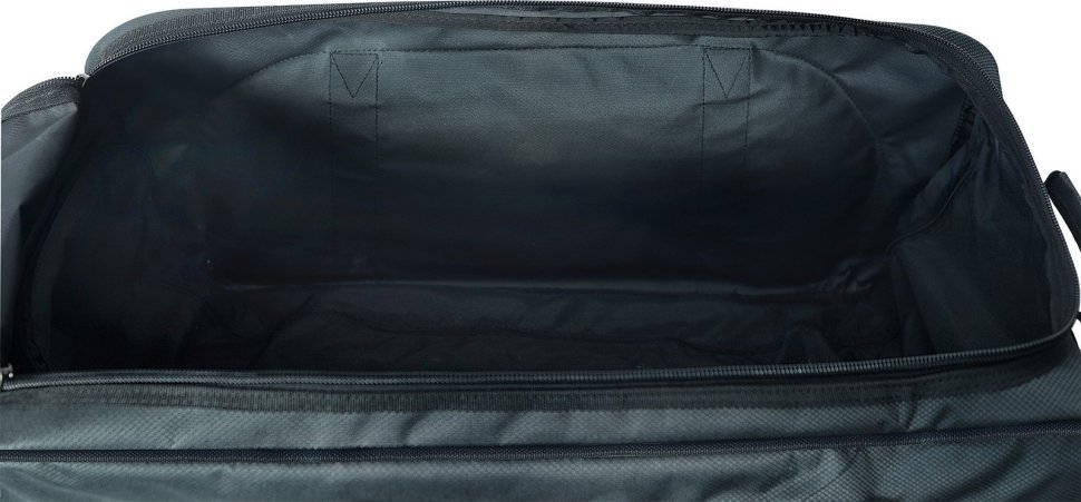 Большая дорожная сумка из черного текстиля с выдвижной ручкой Bagland Мадрид 55770