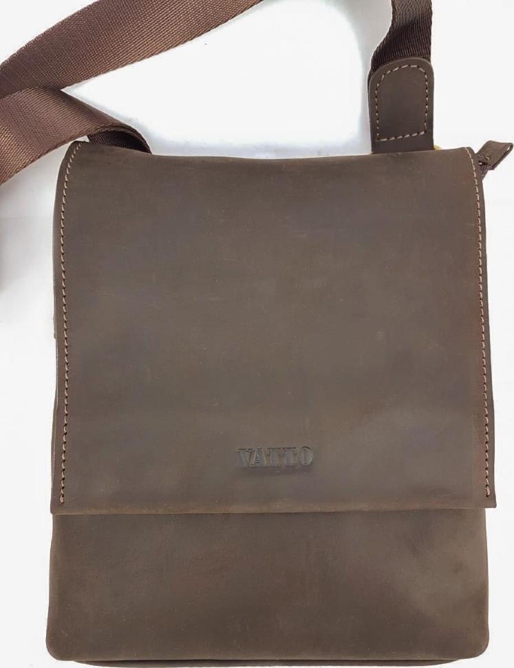 Наплічна шкіряна сумка коричневого кольору VATTO (11712)