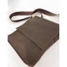 Наплечная кожаная сумка коричневого цвета VATTO (11712) - 3