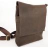Наплечная кожаная сумка коричневого цвета VATTO (11712) - 4