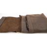 Наплечная кожаная сумка коричневого цвета VATTO (11712) - 6