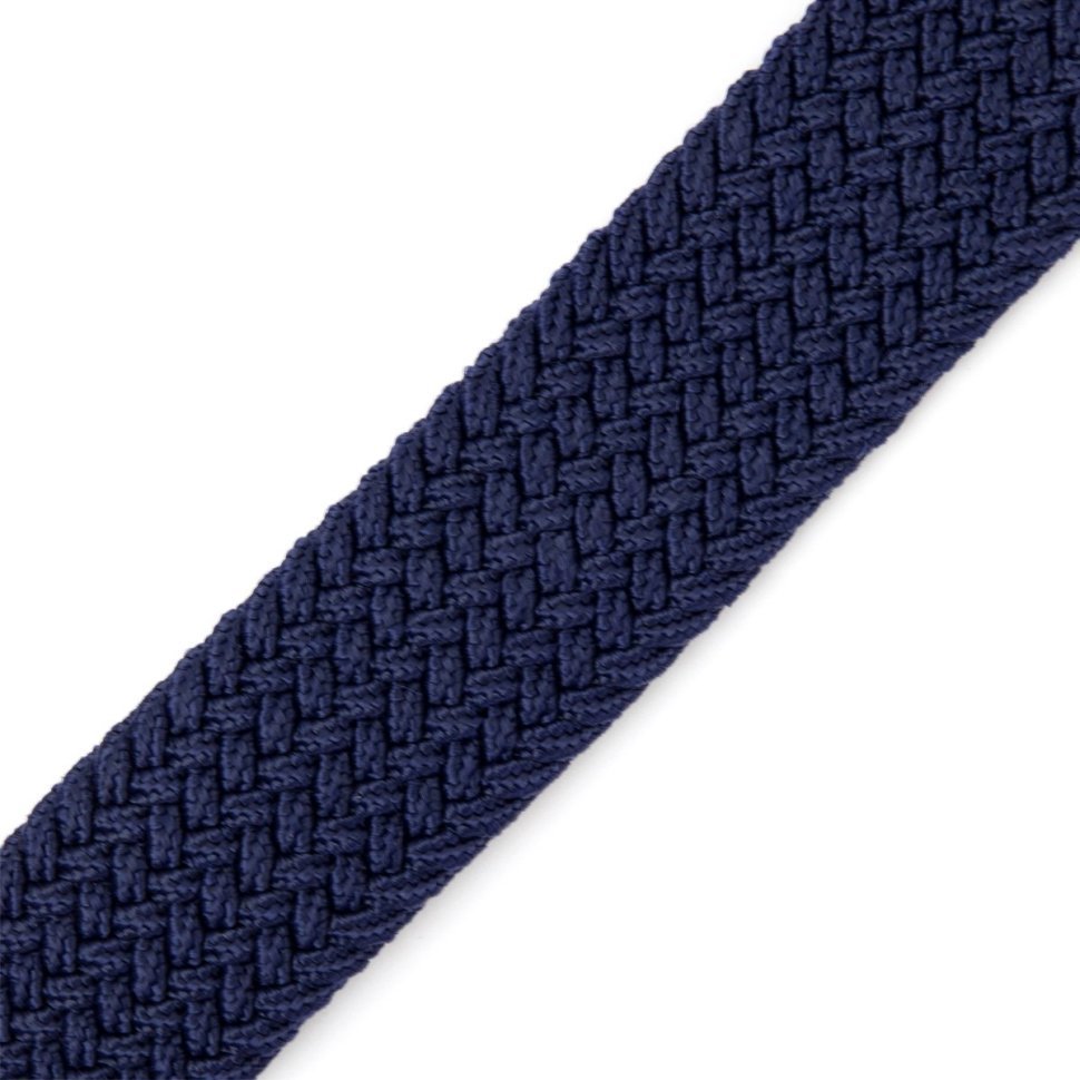 Текстильний чоловічий брючний ремінь синього кольору Vintage (2420524)