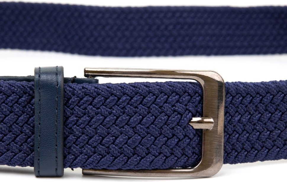 Текстильный мужской брючный ремень синего цвета Vintage (2420524)