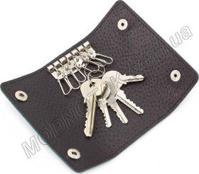 Кожаная ключница с фиксацией на две кнопки ST Leather (16109) - 2