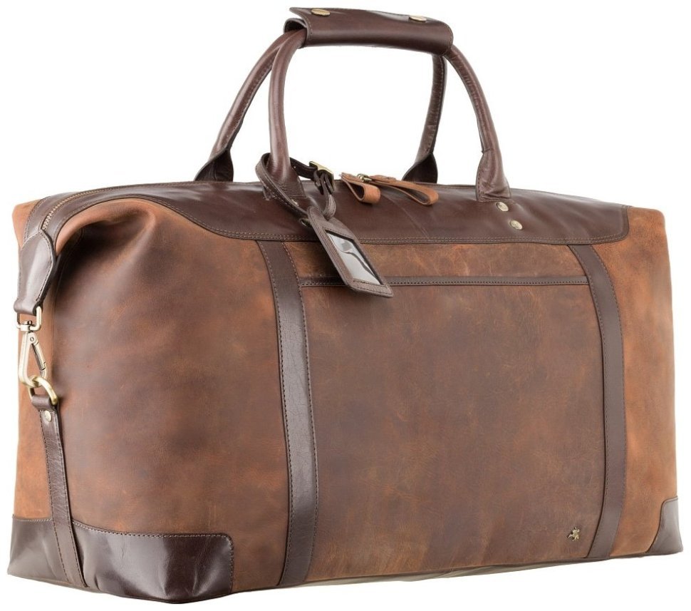 Дорожня сумка з натуральної шкіри вінтажного стилю в коричневому кольорі Visconti Voyager 77370