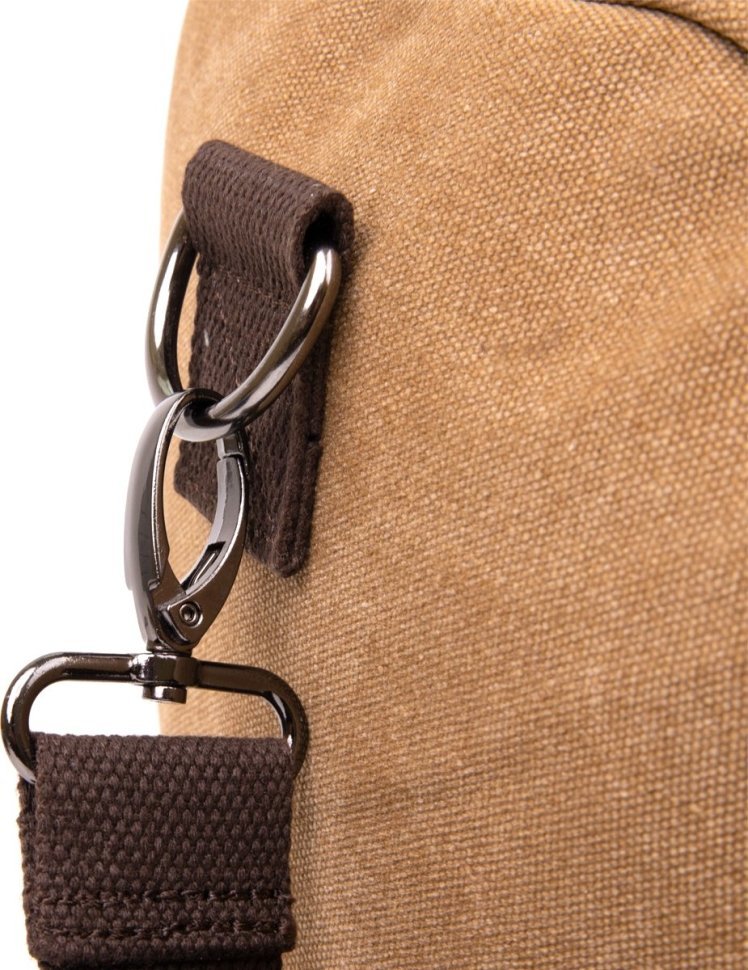 Светло-коричневая дорожная сумка из текстиля с ручками Vintage (20666) 