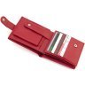 Женский кошелек из натуральной кожи красного цвета с блоком для карт ST Leather 1767470 - 5