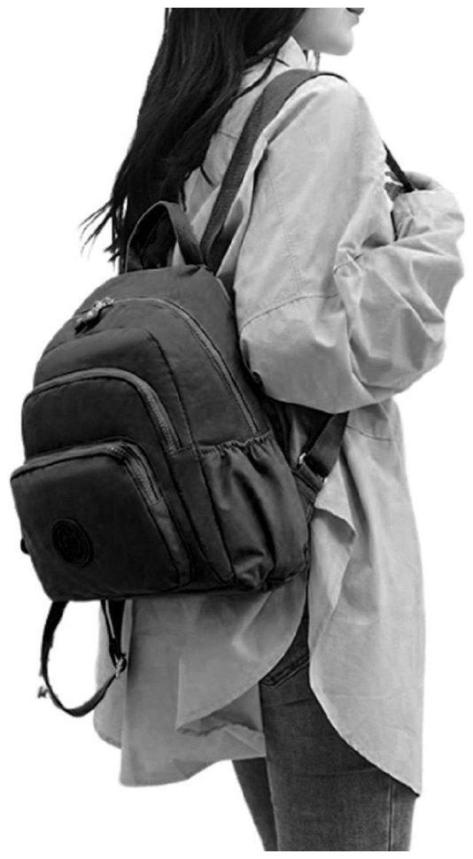 Жіночий текстильний рюкзак для міста в чорному кольорі Confident 77570
