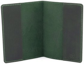 Обкладинка на паспорт із тисненням карти Leather Collection 97770 зелений