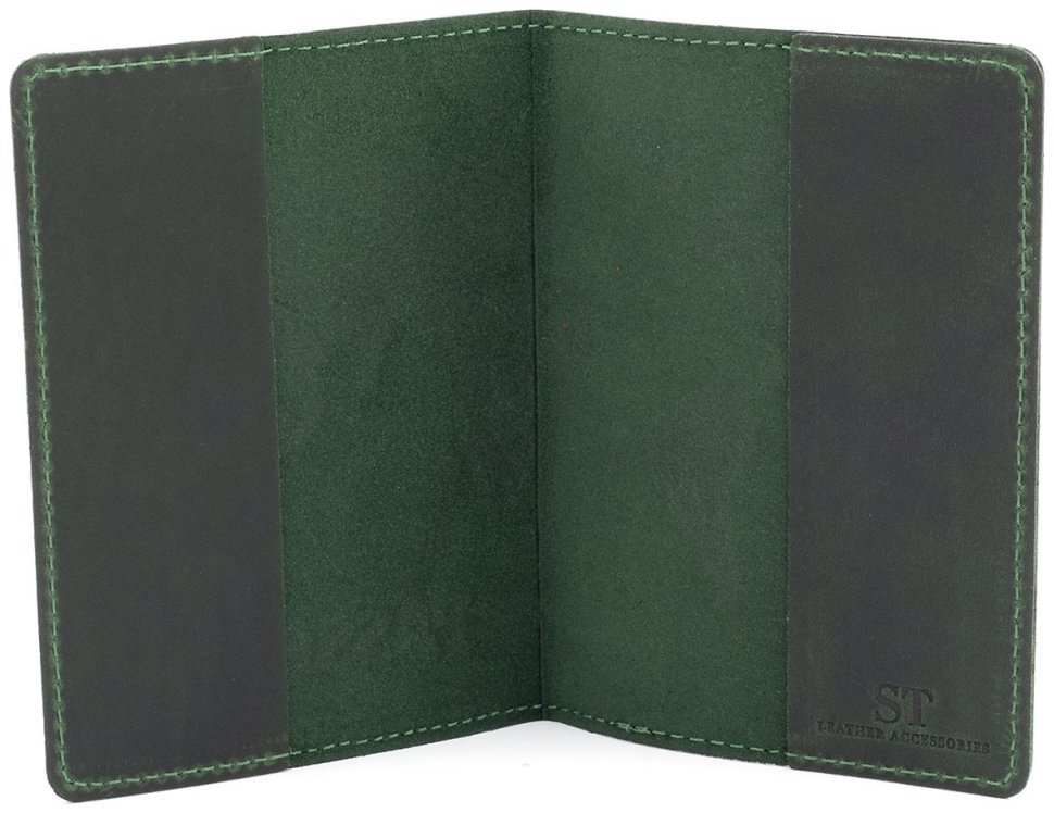 Обкладинка на паспорт із тисненням карти Leather Collection 97770 зелений фото №2 Обкладинка на паспорт із тисненням карти Leather Collection 97770 зелений modnotak фото №2