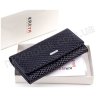 Лаковий синій гаманець на кнопці KARYA (1094-014) - 6