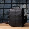 Городская мужская сумка из кожи через плечо с ручкой для носки Vintage 98170 черного цвета modnotak фото - 10
