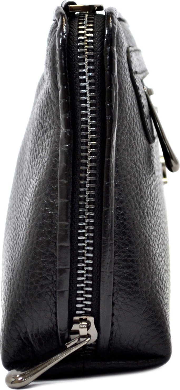 Компактна чорна сумка з натуральної шкіри флотар Desisan (2012-011)