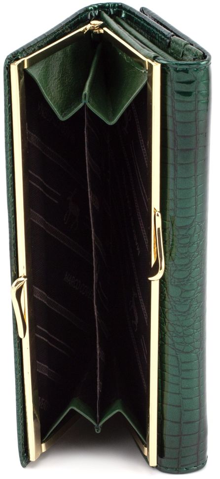 Зеленый женский кошелек на магнитной фиксации Marco Coverna (16625)