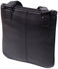 Чоловіча шкіряна сумка планшет через плече Tony Perotti чорного кольору 108370