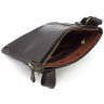 Коричневая мужская плечевая сумка среднего размера из высококачественной натуральной кожи Visconti 68770 - 6