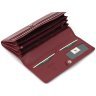 Вместительный женский кошелек из качественной натуральной кожи красного цвета Visconti 68870 - 6