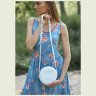 Кругла жіноча сумка-кроссбоді із натуральної шкіри білого кольору BlankNote Бон-Бон 78870 - 4