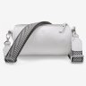 Шкіряна жіноча сумка-кроссбоді білого кольору з лямкою на плече BlankNote Cylinder 78970 - 1