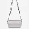 Кожаная женская сумка-кроссбоди белого цвета с лямкой на плечо BlankNote Cylinder 78970 - 2