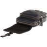 Черная мужская плечевая сумка из натуральной кожи высокого качества Visconti Jules 69170 - 2
