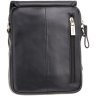 Черная мужская плечевая сумка из натуральной кожи высокого качества Visconti Jules 69170 - 3