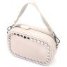 Женская компактная сумка-кроссбоди из натуральной кожи молочного цвета Vintage 2422334 - 1