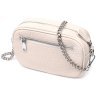 Женская компактная сумка-кроссбоди из натуральной кожи молочного цвета Vintage 2422334 - 2