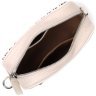 Женская компактная сумка-кроссбоди из натуральной кожи молочного цвета Vintage 2422334 - 4