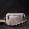 Жіноча компактна сумка-кросбоді з натуральної шкіри молочного кольору Vintage 2422334 - 7