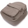 Женский маленький рюкзак из натуральной кожи серого цвета Vintage 2422435 - 3